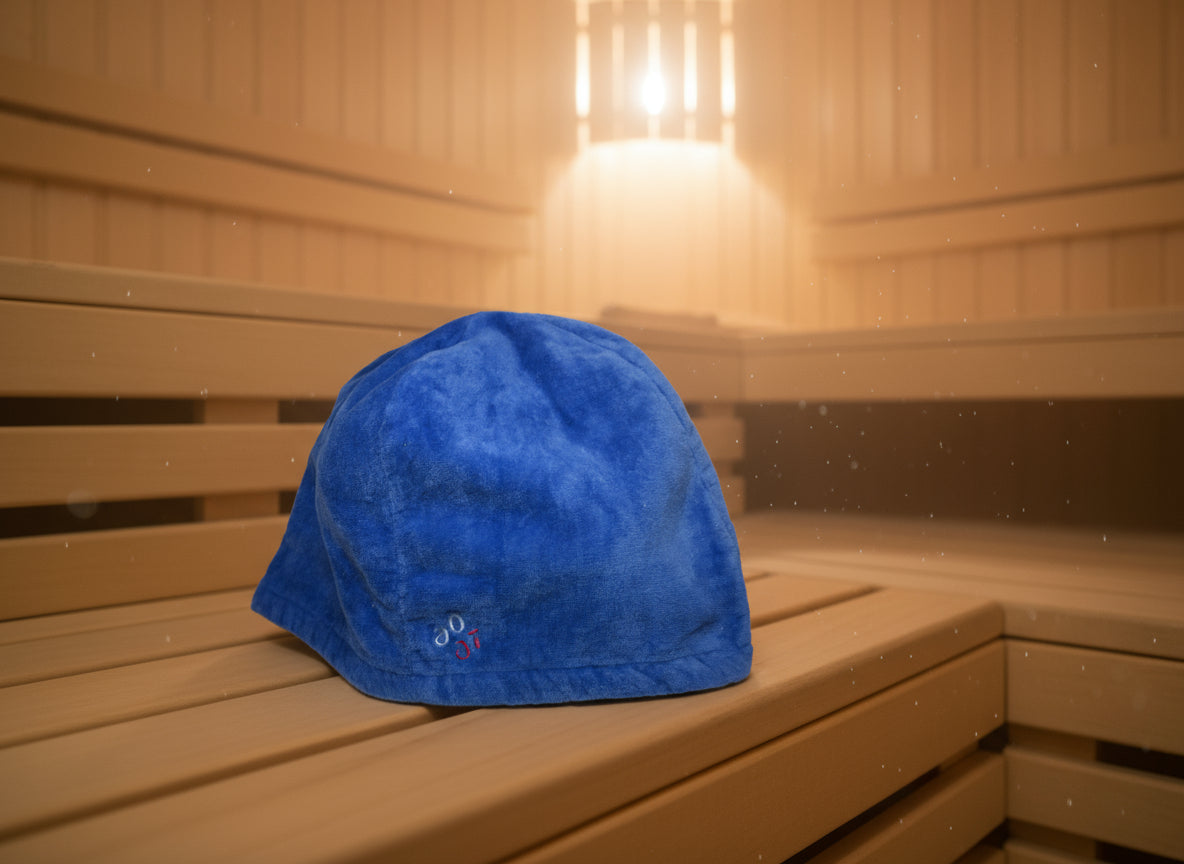 あおもり藍 サウナハット(今治タオル生地・空色)