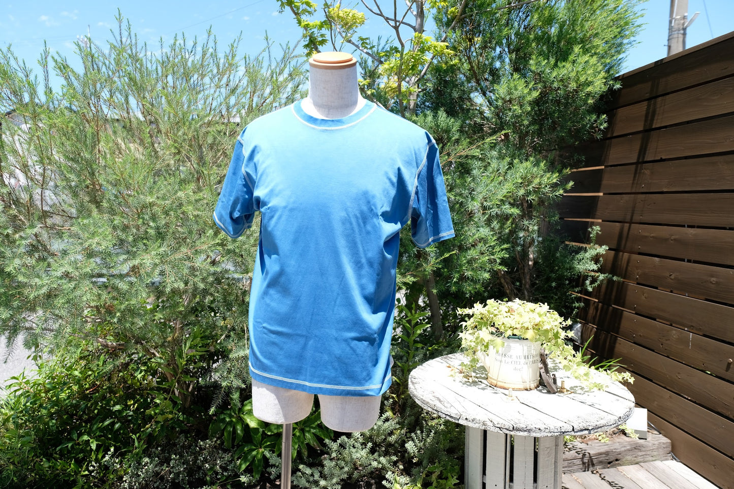 ＜コラボ商品＞あおもり藍【裏表前後なし】MENS ∞ ドレスTシャツ～サイズ【M】～