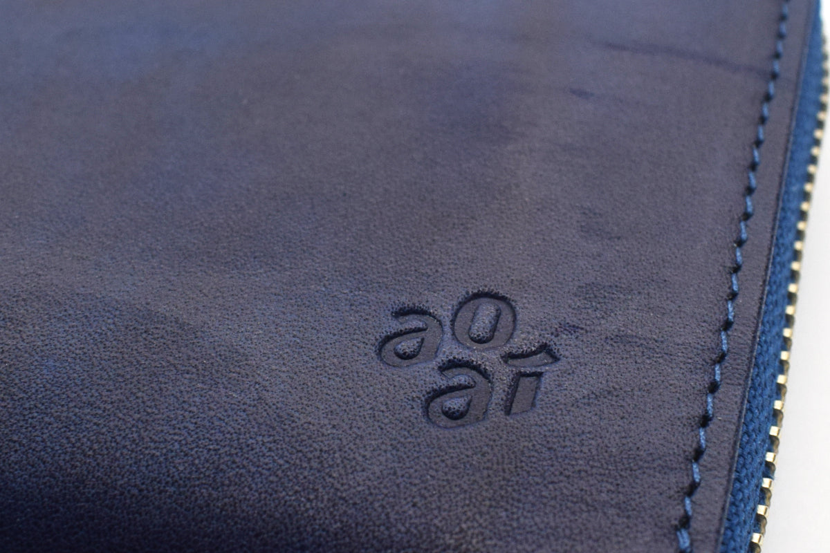 あおもり藍　ファスナー付長財布