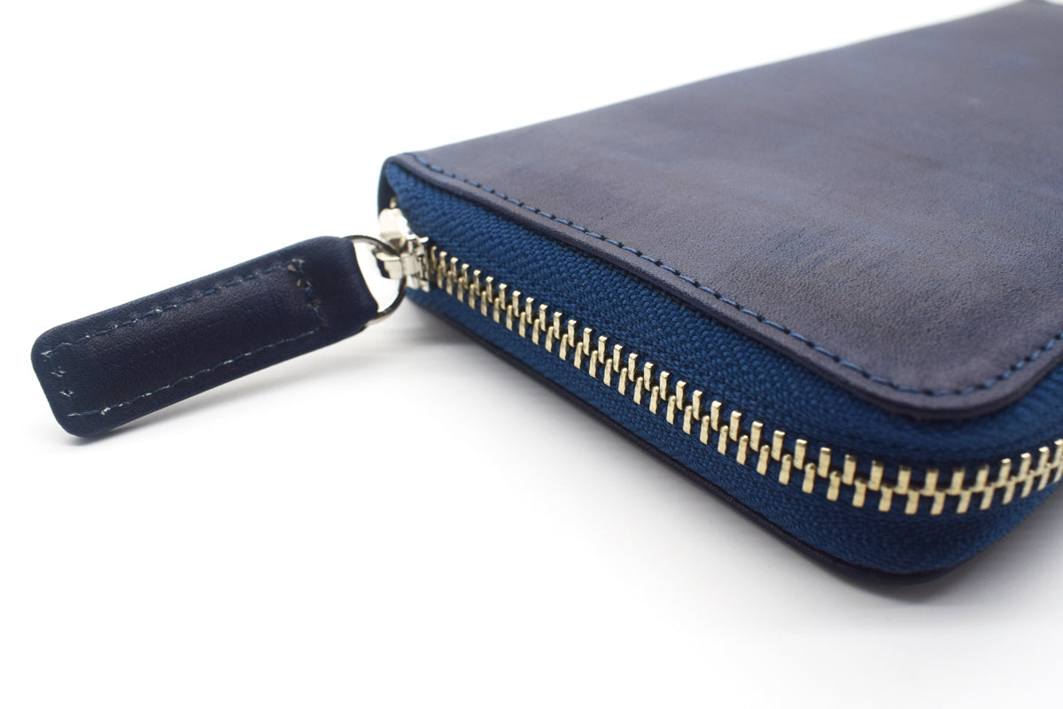 あおもり藍　ファスナー付長財布