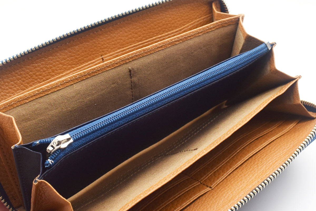 あおもり藍　ファスナー付長財布